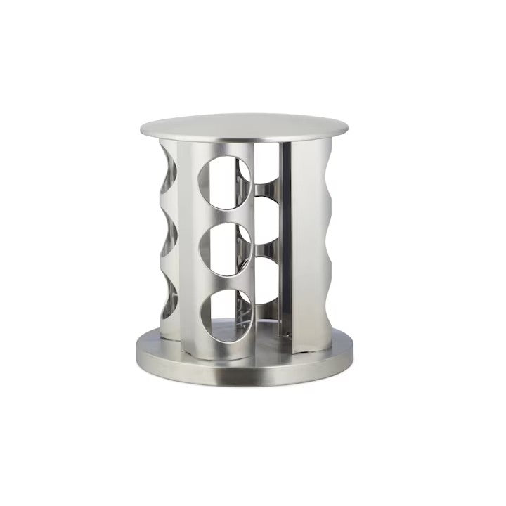 Set 12 recipiente condimente cu suport rotativ,inox